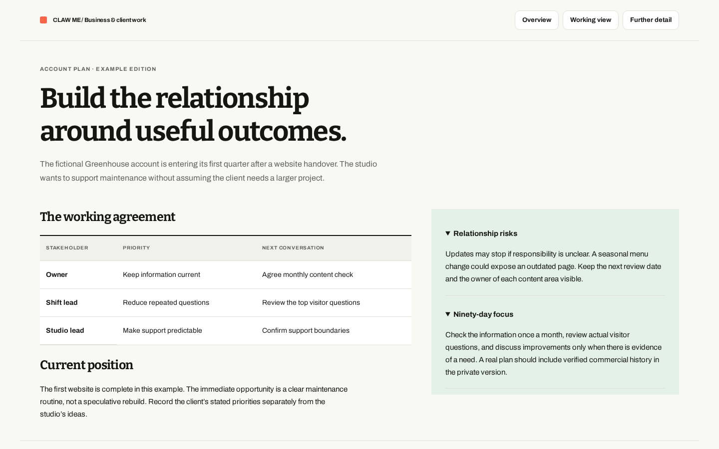 Preview of Account Plan