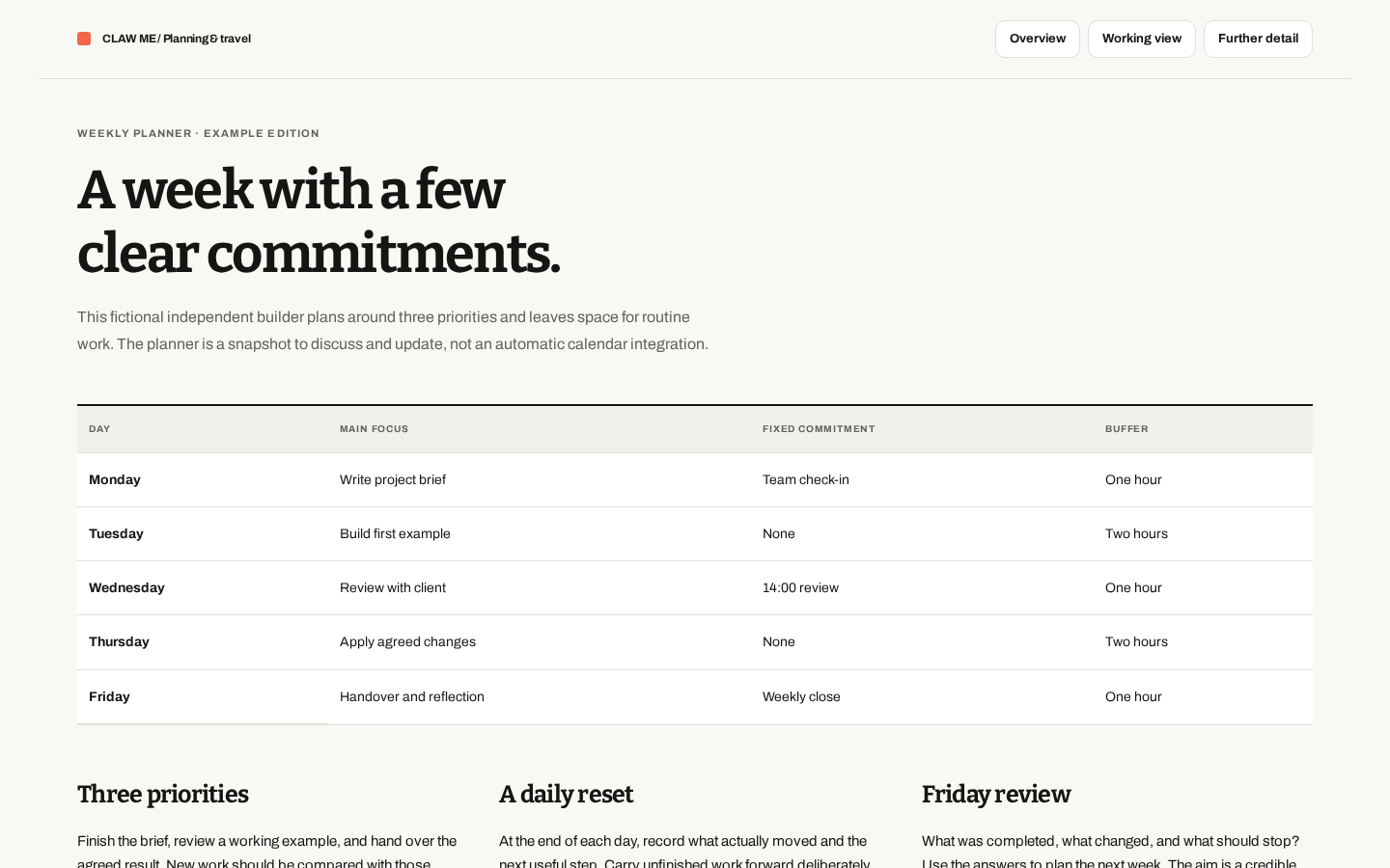 Preview of Weekly Planner