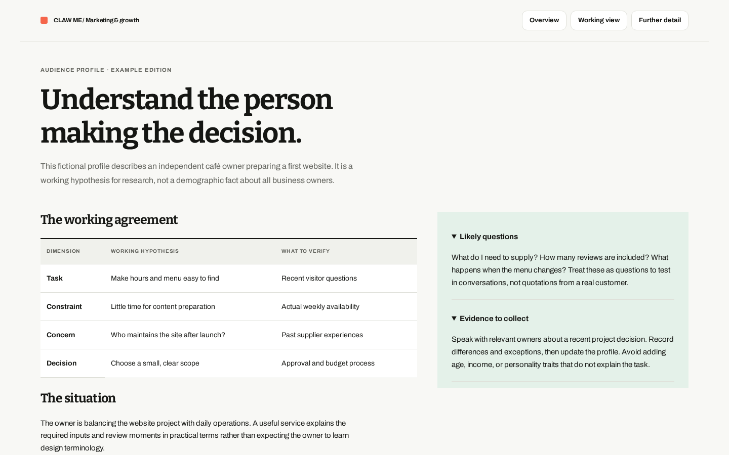 Preview of Audience Profile