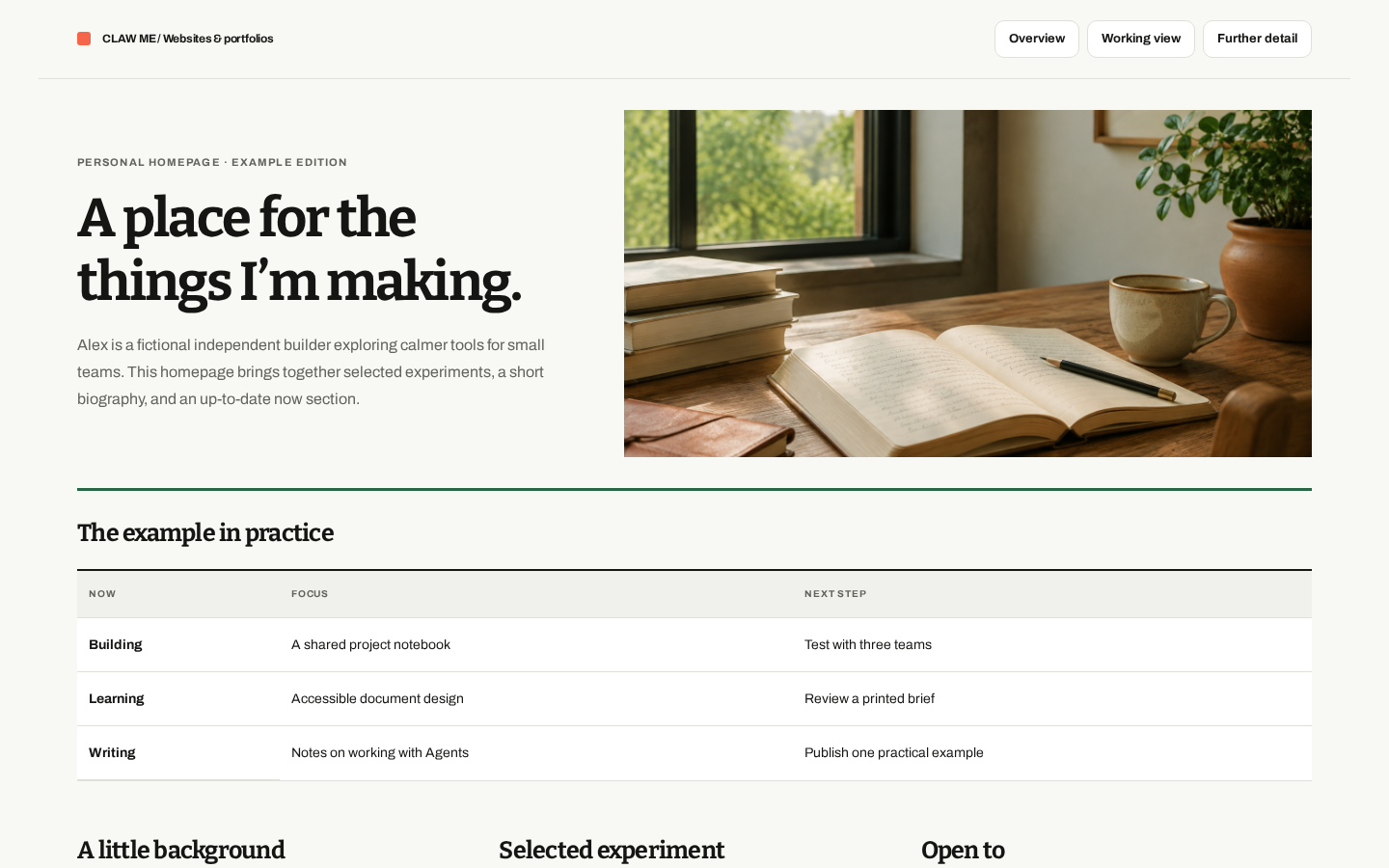 Preview of Personal Homepage