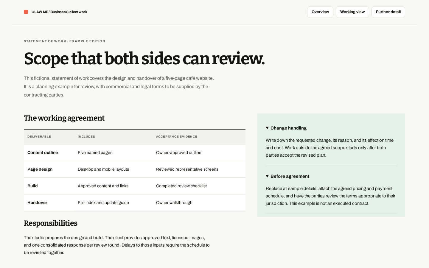 Preview of Statement of Work