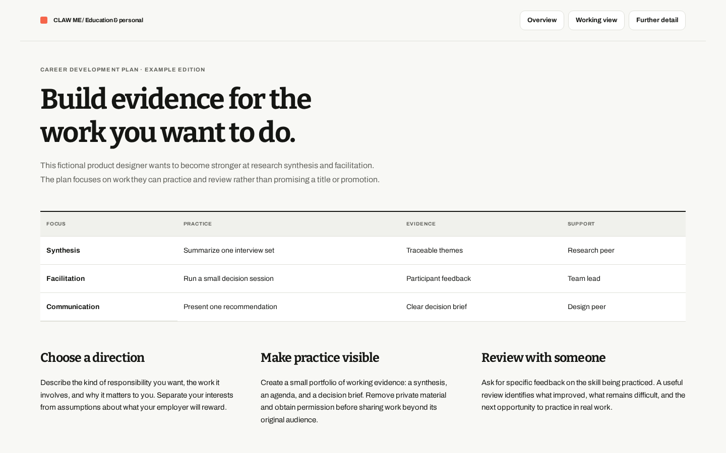 Preview of Career Development Plan