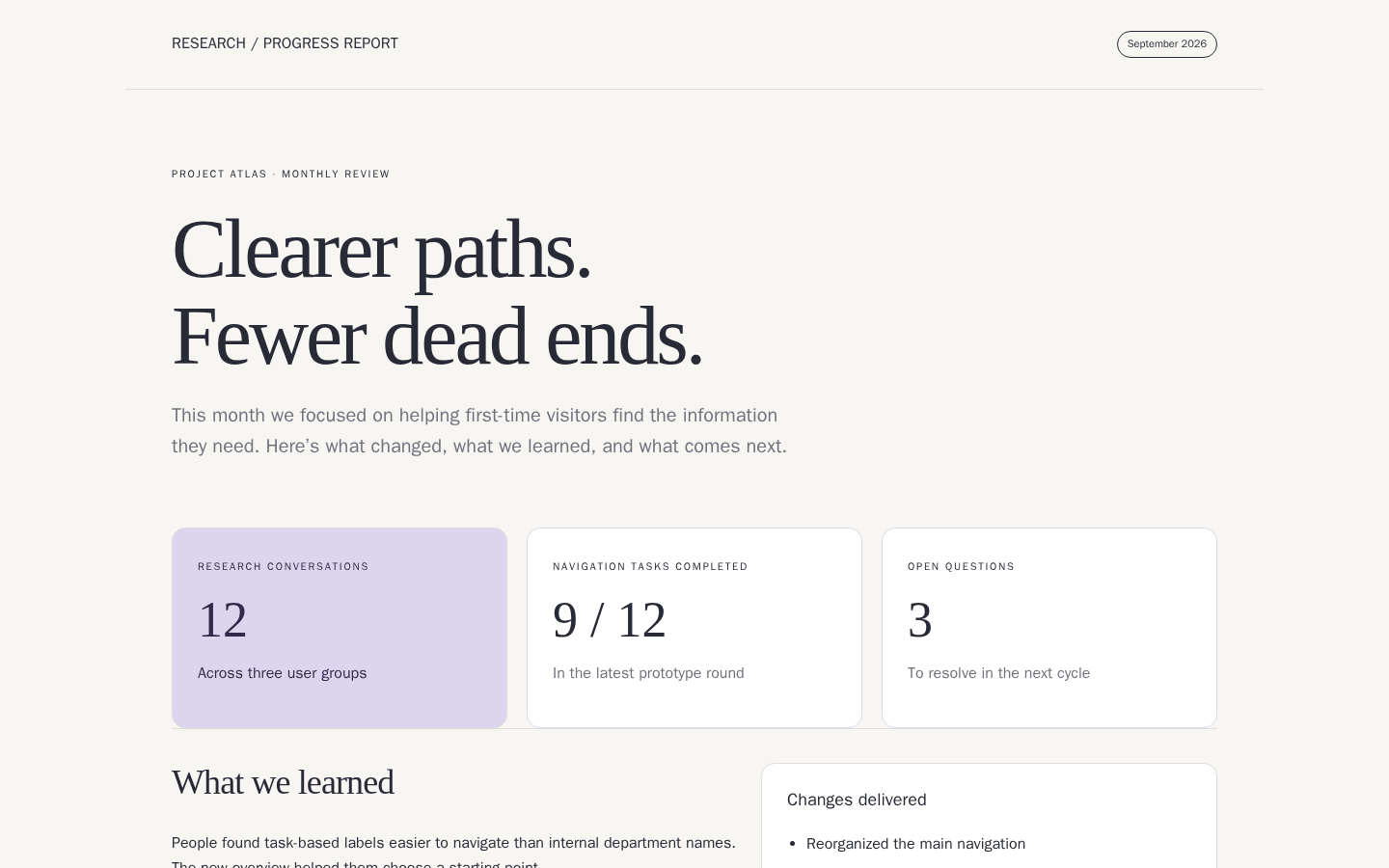 Preview of Project progress report